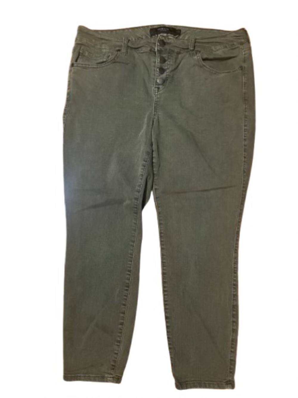 Torrid Olive Green Button Fly Denim Jeans -Size 16